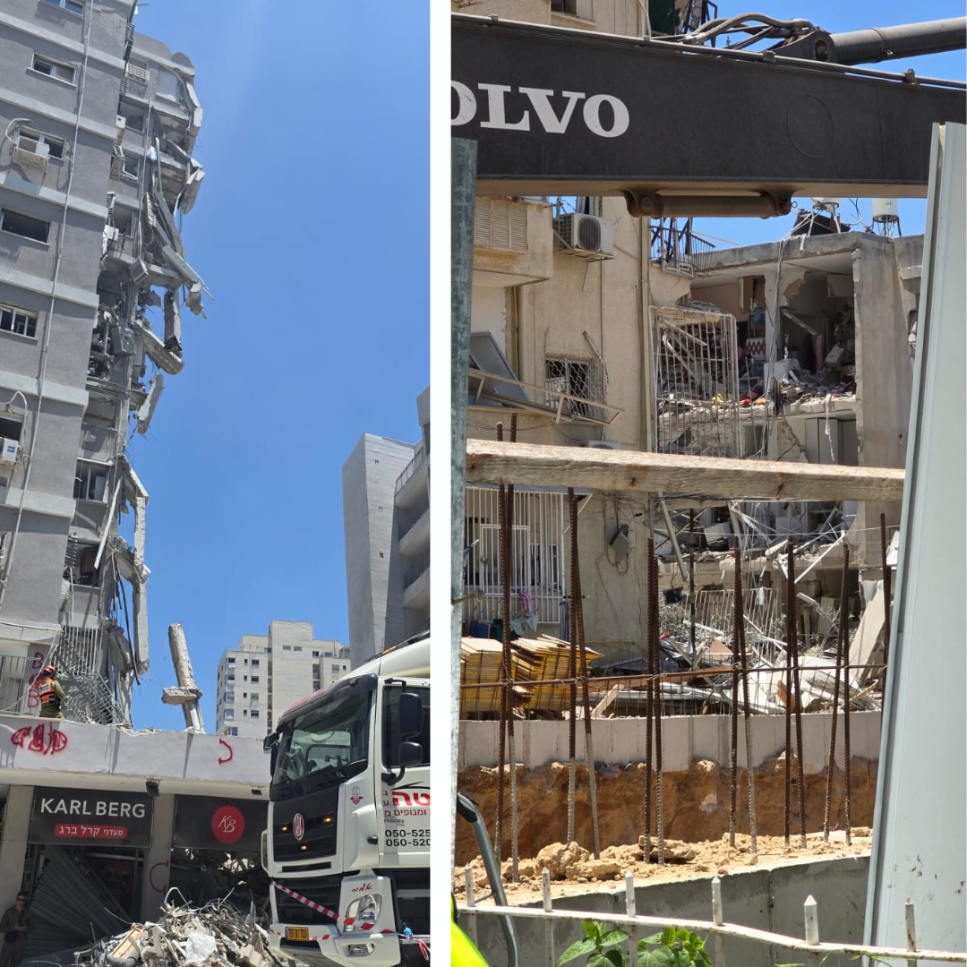 Destruction in Bat Yam