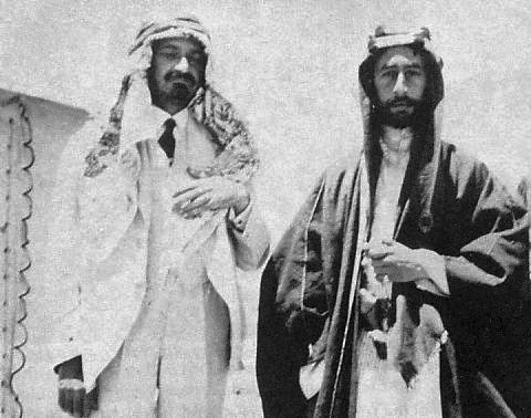 Emir Feisal and Chaim Weizmann, 1918. 