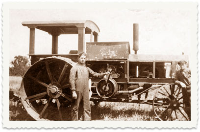 One of the Cucuy family tractors used for plowing