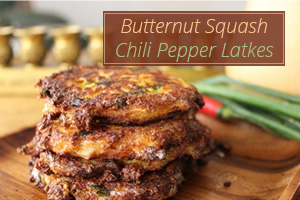 Butternut squash chili pepper latkes