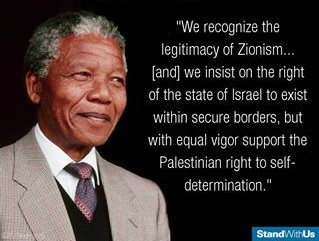 Nelson Mandela pro Israel pro Palestinian pro peace