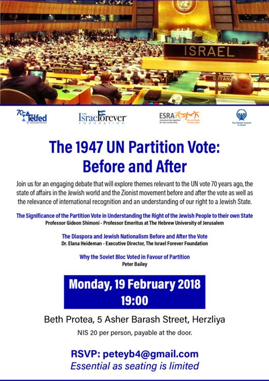 The 1947 UN Partition Vote: Before and After