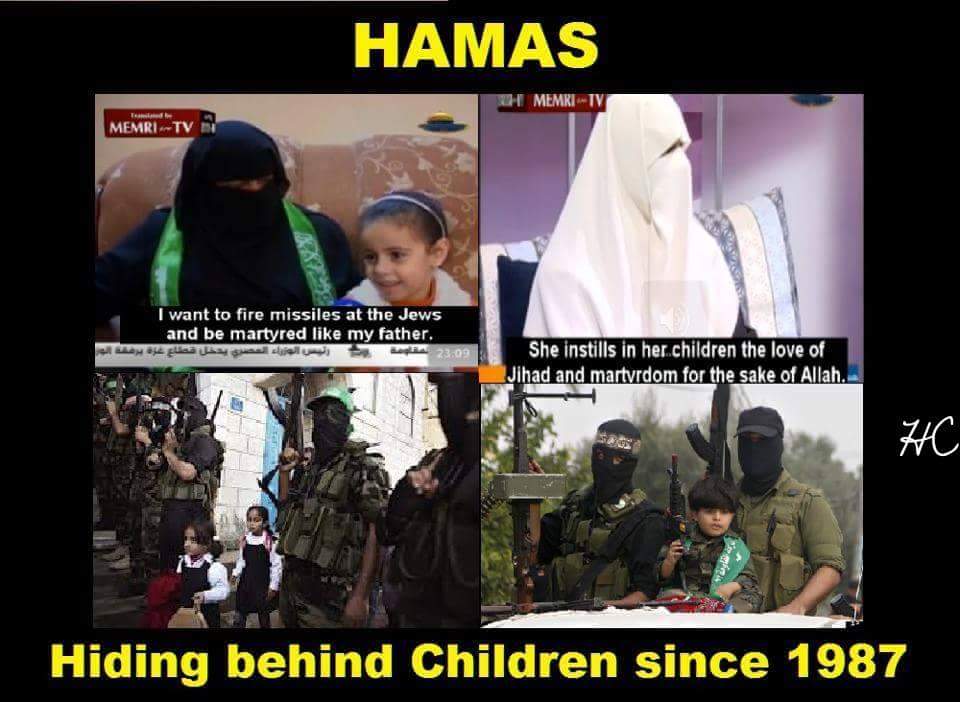 Hamas using children as human shields since its creation