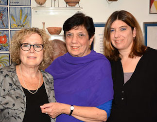 Photo of GFIDF Staff members Rina Kahan, Phyllis Heimowitz, and Tamar Heimowitz-Richter
