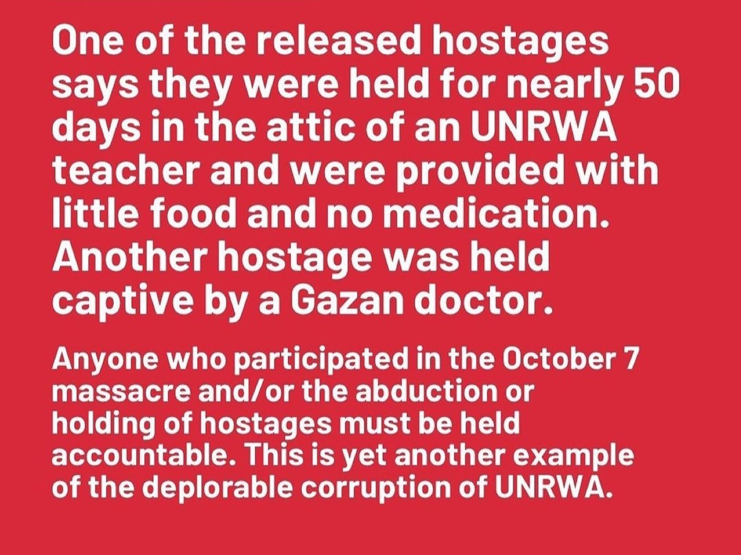 Released hostages reveal being held captive by UNRWA teachers or doctors