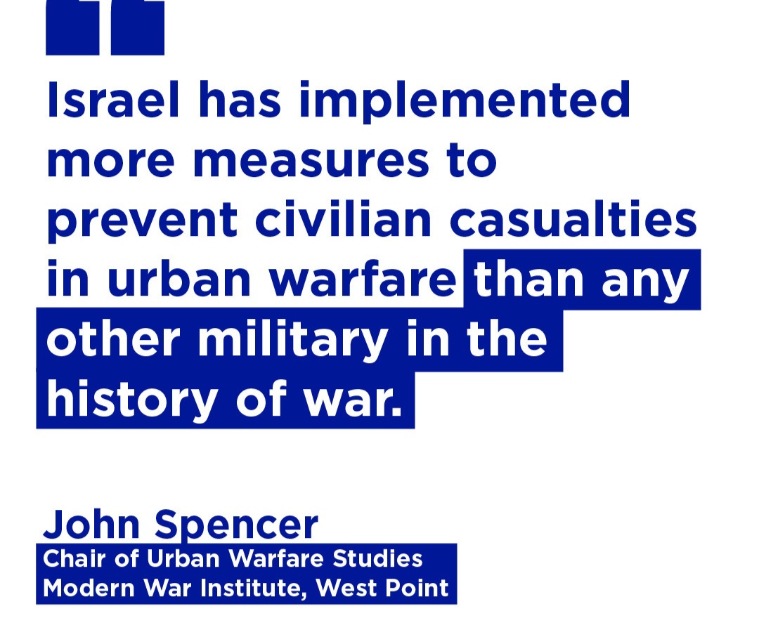 Israel has done more to minimize civilian deaths than any other army in the history of war