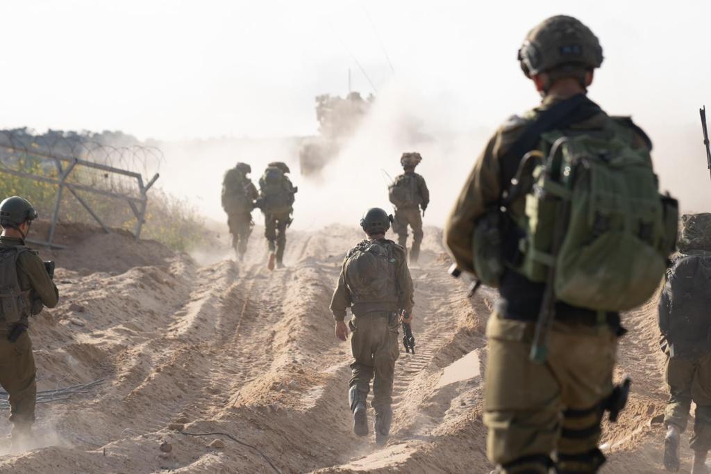 Soldiers in Gaza during Operation Swords of Iron - photo credit IDF Spokesperson's Unit