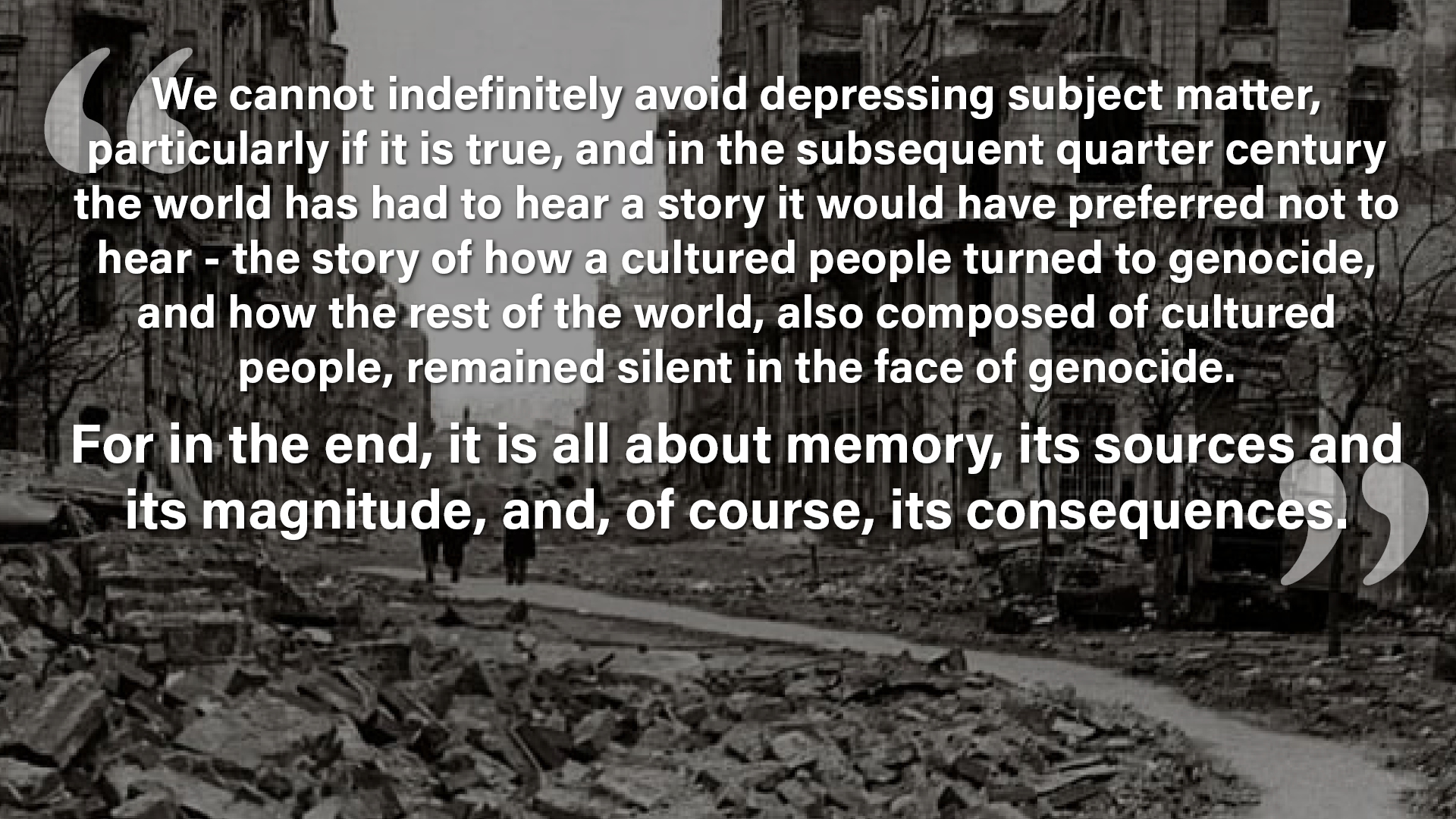 Elie Wiesel on Bearing Witness