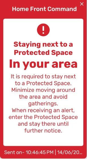 Alert: Stay near a protected area, missiles incoming