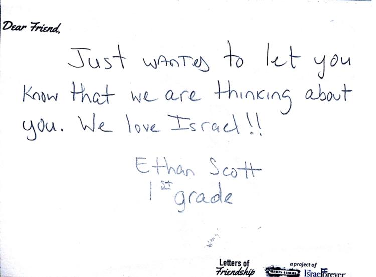 Letters of Friendship for IDF Lone Soldiers