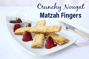 Crunchy Nougat Matzah Fingers
