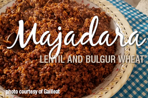 Majadara - Lentils and Bulgur Wheat