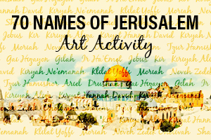 70 Names of Jerusalem Art Activity