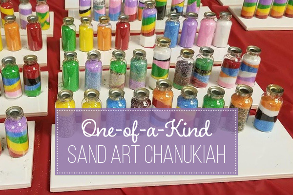 One of a kind Sand Art Chanukiah