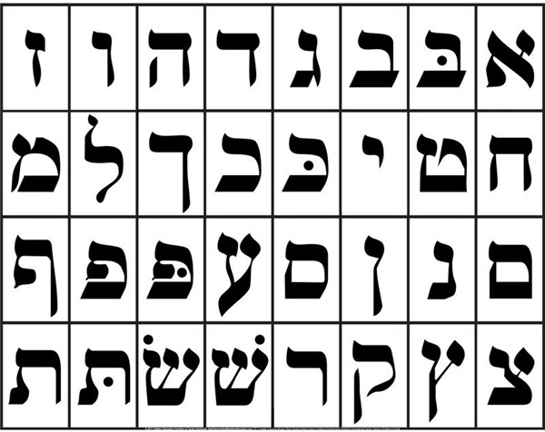 Hebrew Colors Chart